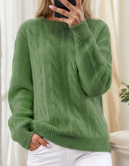 Women's cable knit casual sweaters