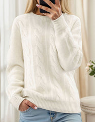 Women's cable knit casual sweaters