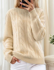 Women's cable knit casual sweaters