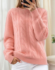 Women's cable knit casual sweaters