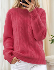 Women's cable knit casual sweaters