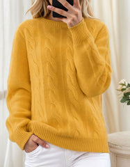 Women's cable knit casual sweaters