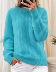 Women's cable knit casual sweaters