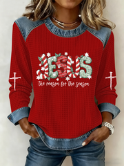 Women’s Jesus The Reason For The Season Printed Top