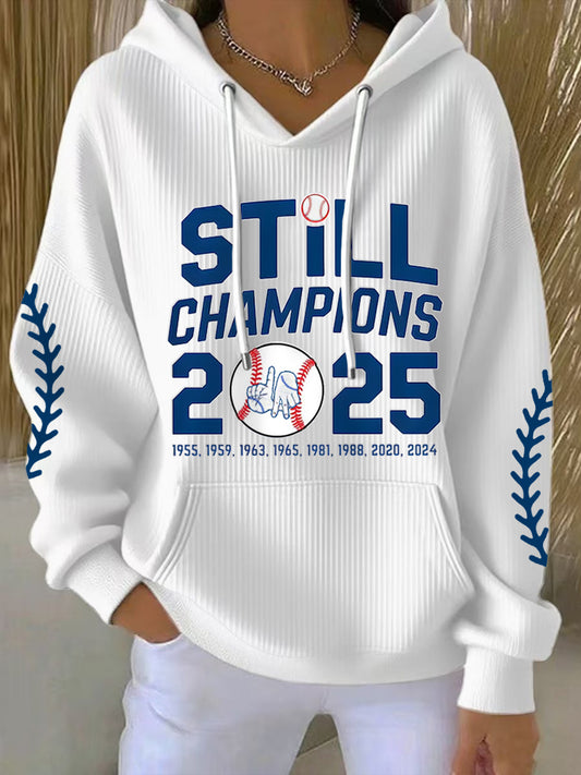 Women's Baseball World Series Still Champions 2025 Print Casual Hoodie