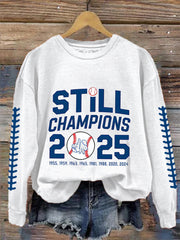Women's Baseball World Series Still Champions 2025 Print Casual Sweatshirt