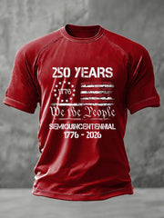 Men's United States 250 Years Printed Casual T-Shirt