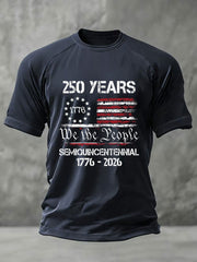 Men's United States 250 Years Printed Casual T-Shirt