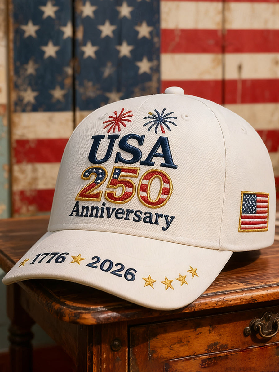 Unisex USA 250th Anniversary Embroidered Hat