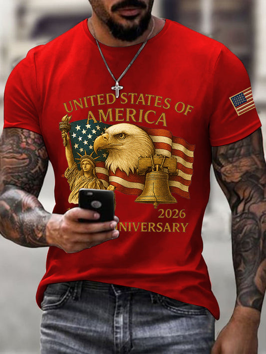 Men's United States of America 250th Anniversary Print T-Shirt