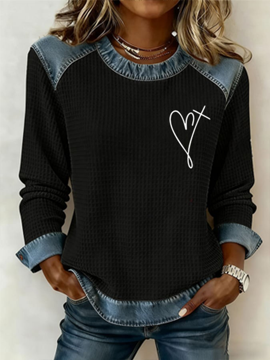 Women's Jesus Has My Back Print Top