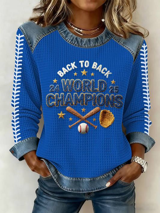 Women's Baseball Print Top