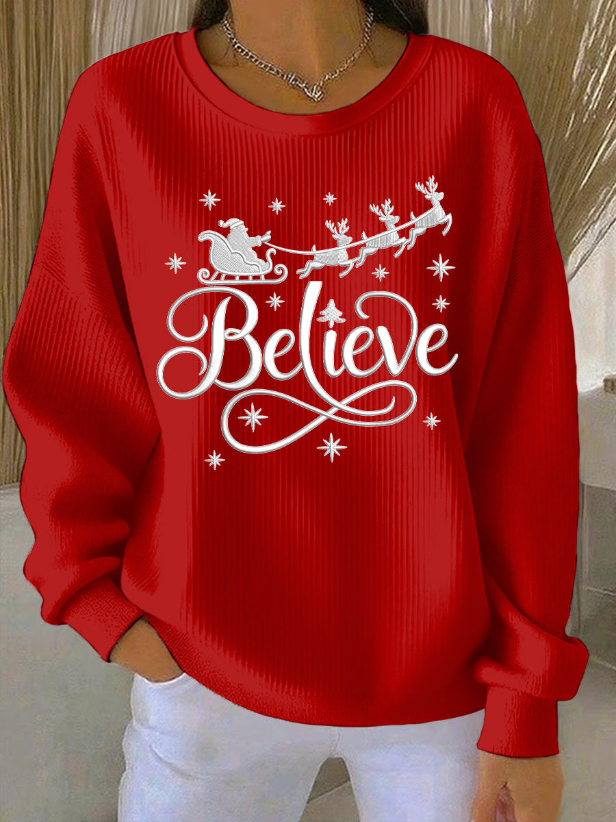 Women's Christmas Print Casual Sweatshirt