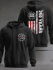 Men's United States 250 Years Printed Casual Hoodie