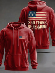 Men's United States 250 Years Printed Casual Hoodie