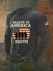 Men's United States 250 Years Printed Casual T-Shirt