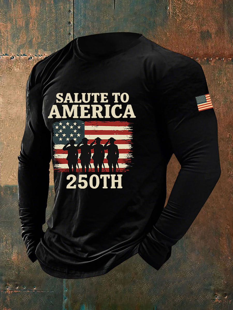 Men's United States 250 Years Printed Casual T-Shirt