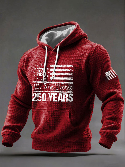 Men's United States 250 Years Printed Casual Hoodie
