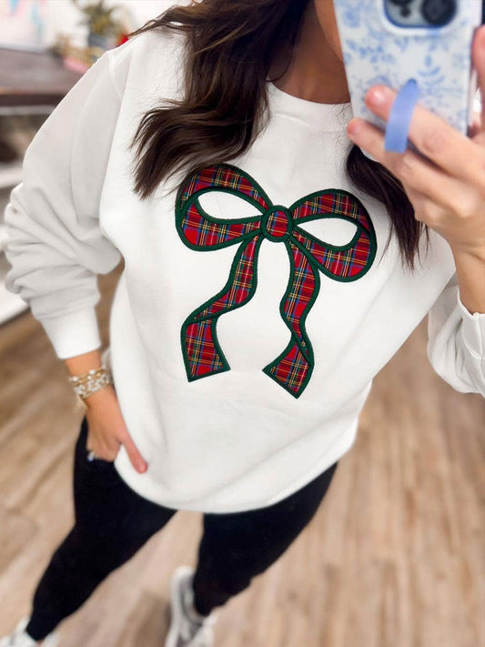 Women's Christmas Bow Sweatshirt