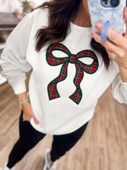 Women's Christmas Bow Sweatshirt