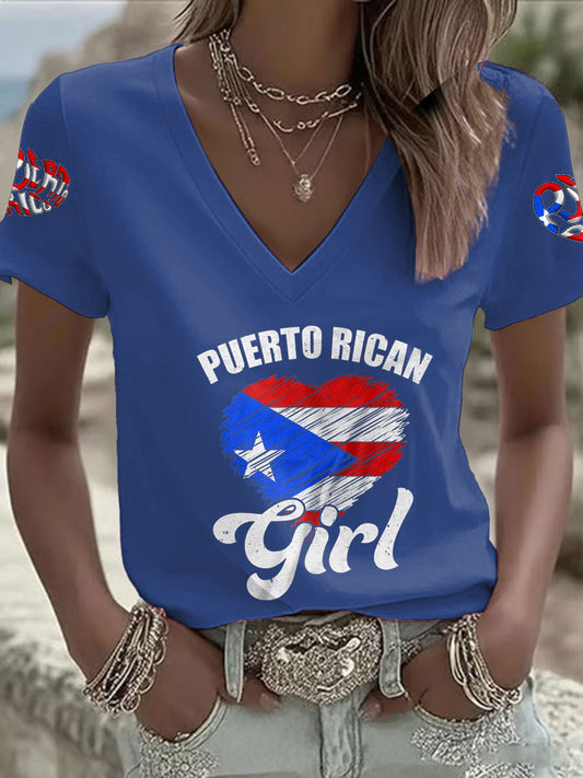 Women's Puerto Rico Art Printed T-shirt