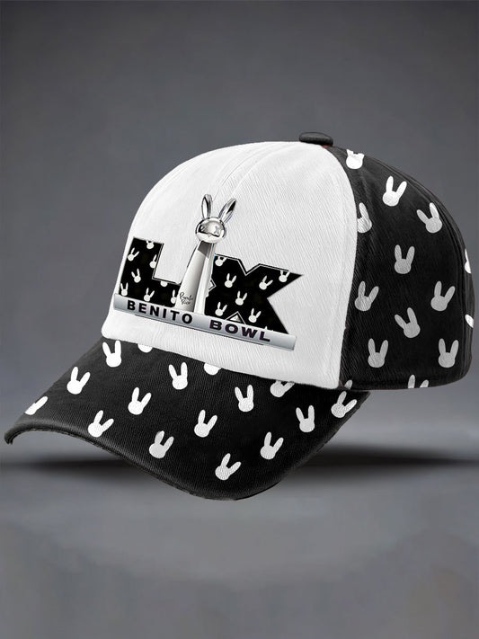 Unisex Bunny Music Football Lover Printed Hat