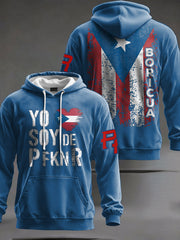 Unisex Puerto Rico Art Printed Hoodie