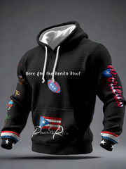 Men's Bunny Football Music Lover Printed Hoodie