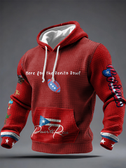 Men's Bunny Football Music Lover Printed Hoodie