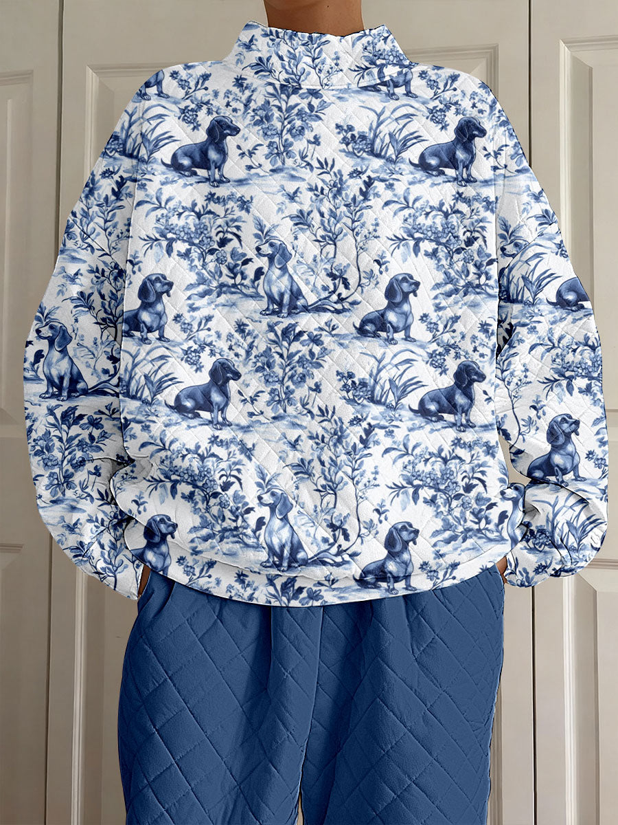 Women's Dachshund Print Sweatshirts