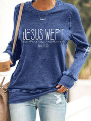 Women's Jesus Wept Polyester Waisted Sweatshirt