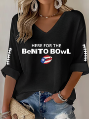 Women's Rugby Print Waffle T-Shirt