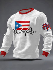 Men's Puerto Rico Flag Art Printed Sweatshirt
