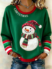 Women's Christmas Snowman Regular Sweatshirt