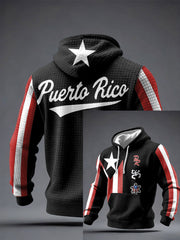 Men's Puerto Rico Art Printed Hoodie