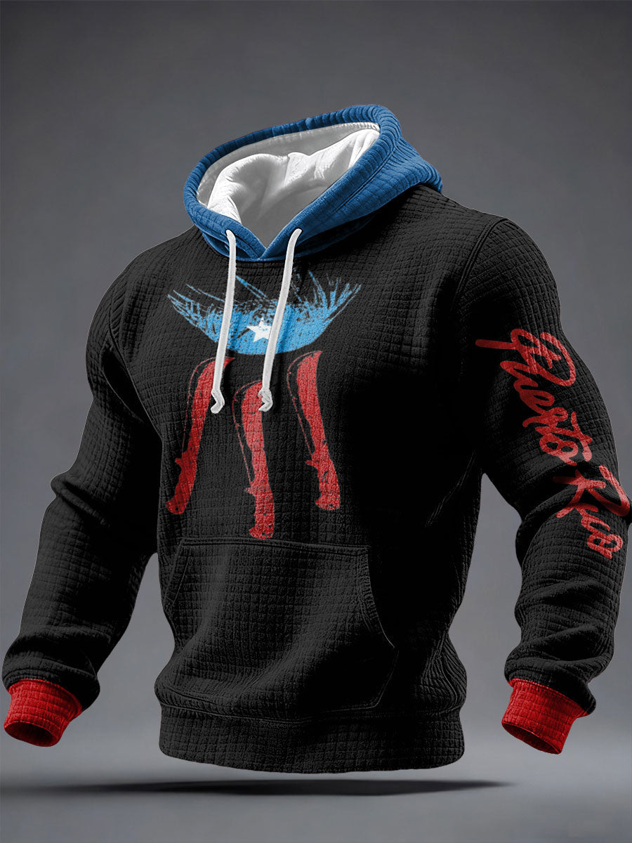 Men's Puerto Rico Art Printed Hoodie