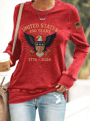 Women's American 250th Anniversary Printed Casual Sweatshirt