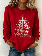 Women's Christmas Cross Print Casual Sweatshirt
