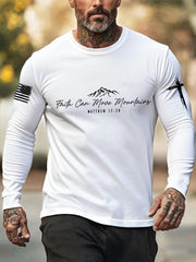 Men's Faith Can Move Moutains Long Sleeve T-shirt