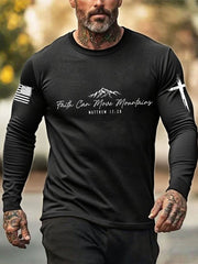 Men's Faith Can Move Moutains Long Sleeve T-shirt