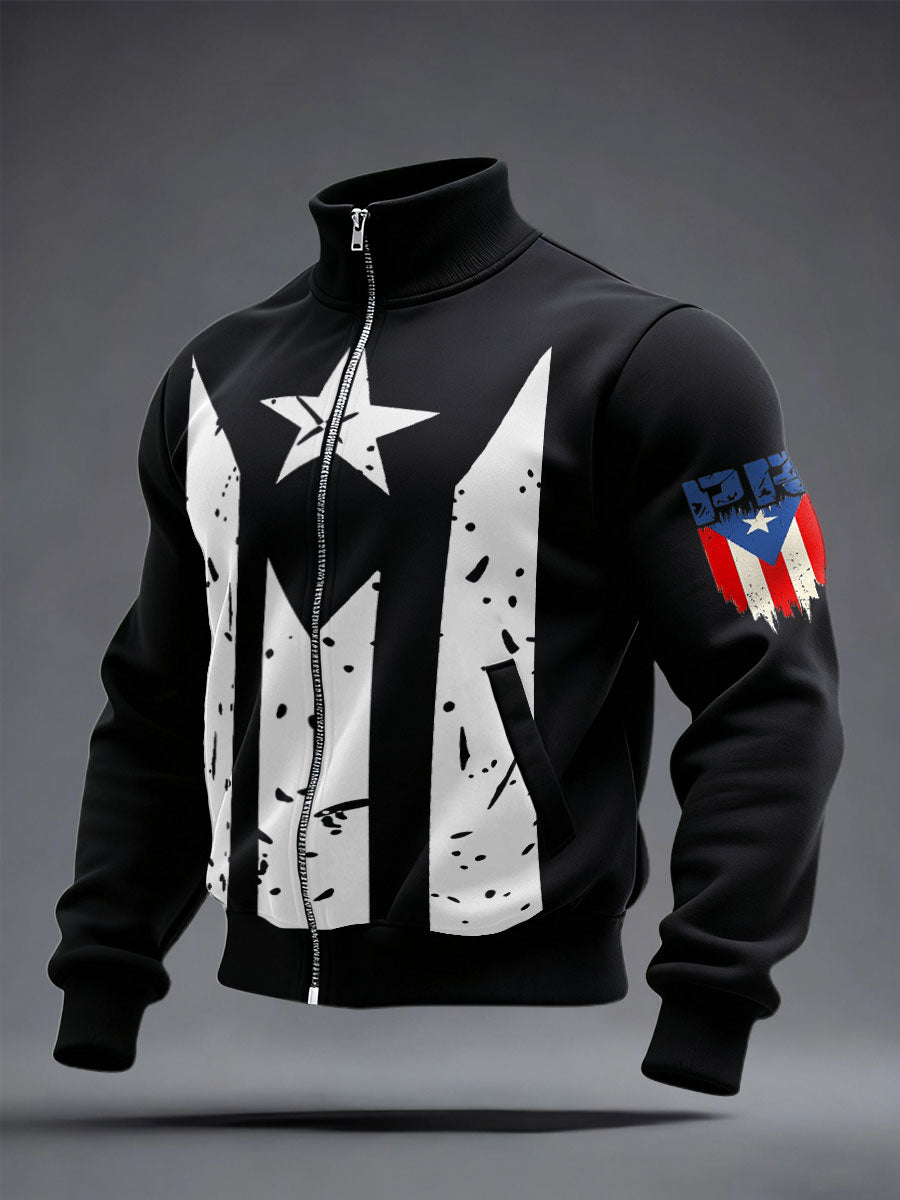 Men's Puerto Rico Proud Printed Coat