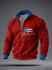 Men's Puerto Rico Printed Casual Tops