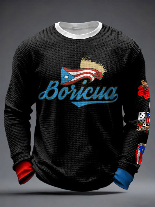 Men's Puerto Rico Printed Waffle Tops
