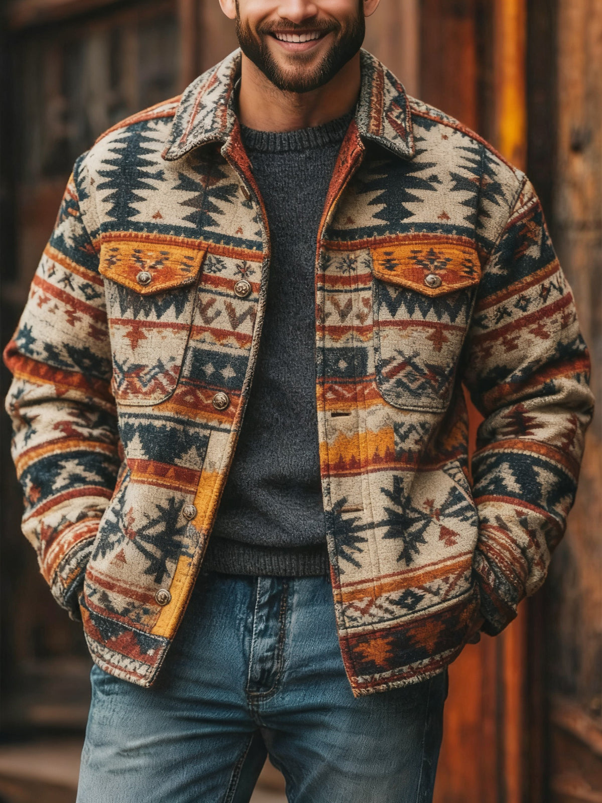 Men's Vintage Western Casual Jacket