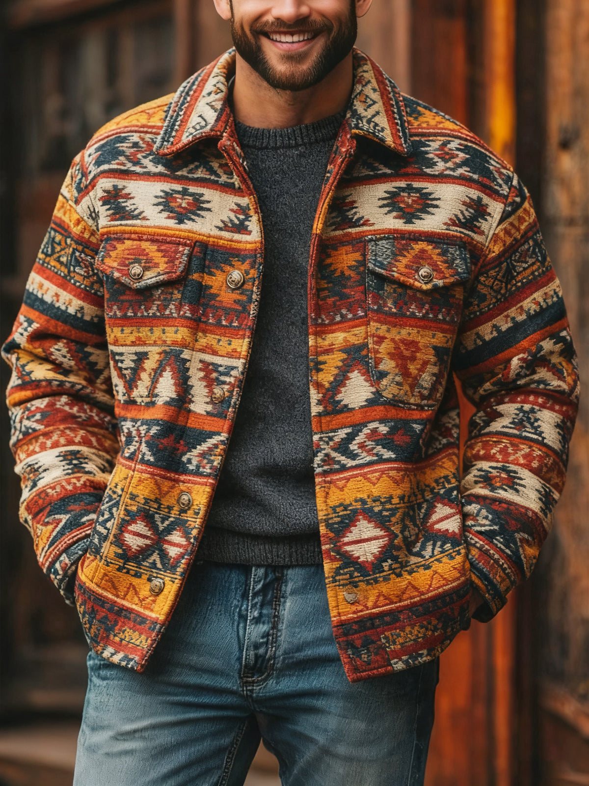 Men's Vintage Western Casual Jacket