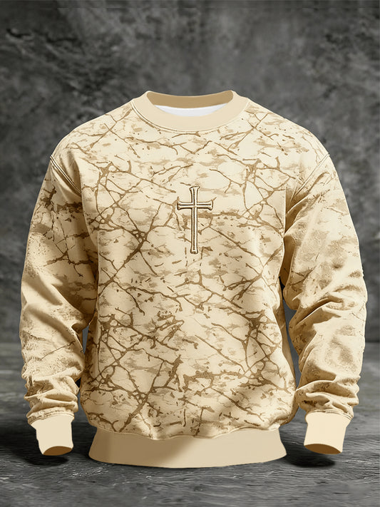 Men's Faith Camo Crew Neck Sweatshirt