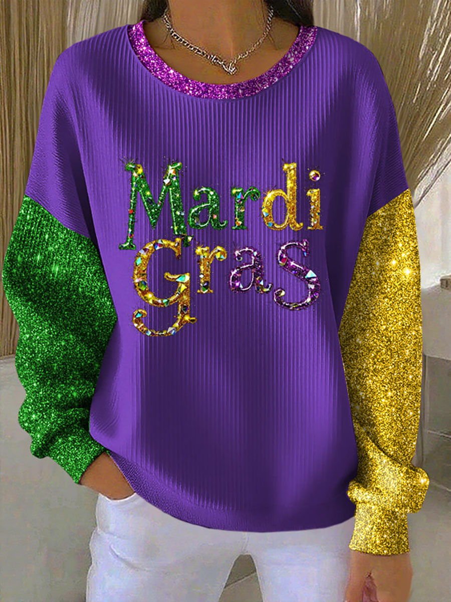 Women's Mardi Gras Casual Sweatshirt