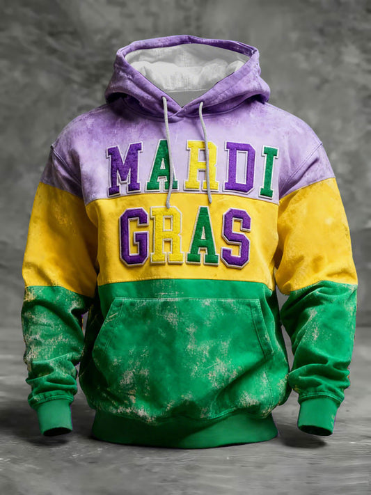 Men's Mardi Gras Printed Casual Sweatshirt