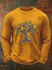 Men's Mardi Gras Waffle Print Casual T-Shirt