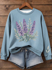 Women's Plants Flowers Print Sweatshirt